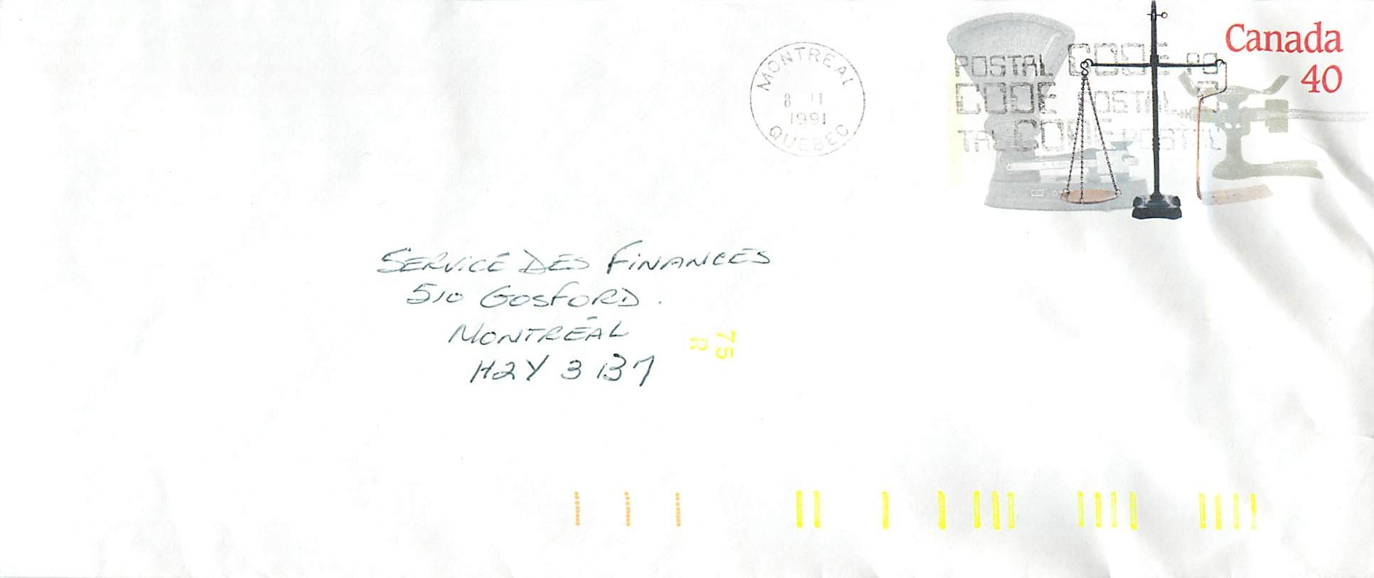 Entier Postal Postal Stationary Canada Balance Justice Montreal