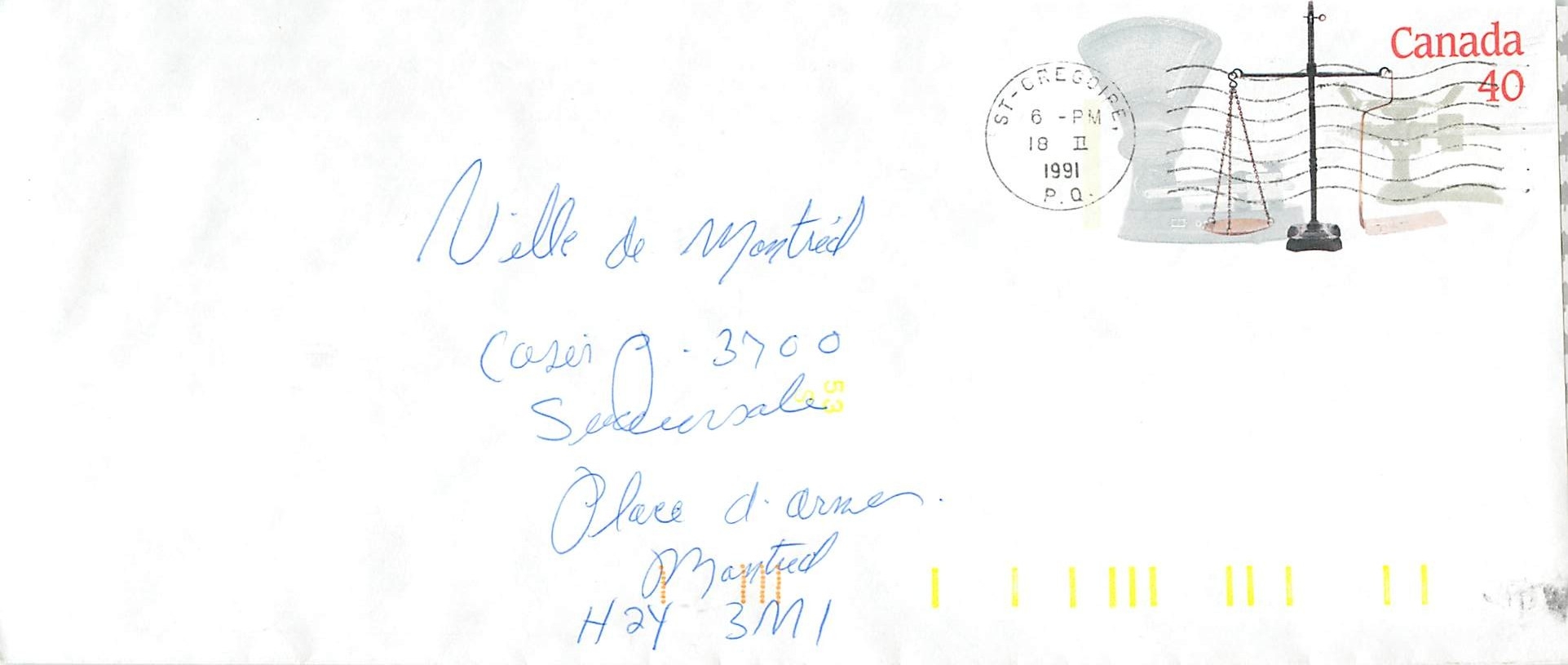 Entier Postal Postal Stationary Canada Balance Justice St Gregoire