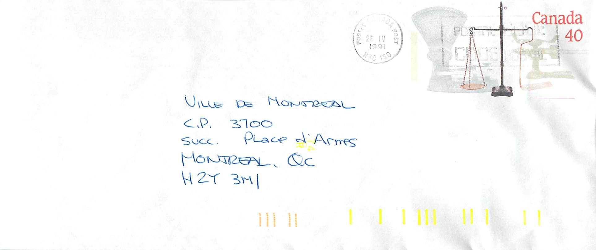 Entier Postal Postal Stationary Canada Balance Justice