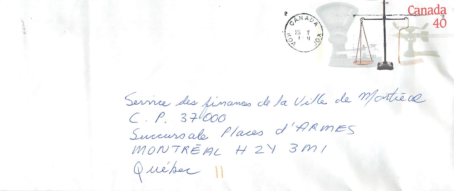 Entier Postal Postal Stationary Canada Balance Justice