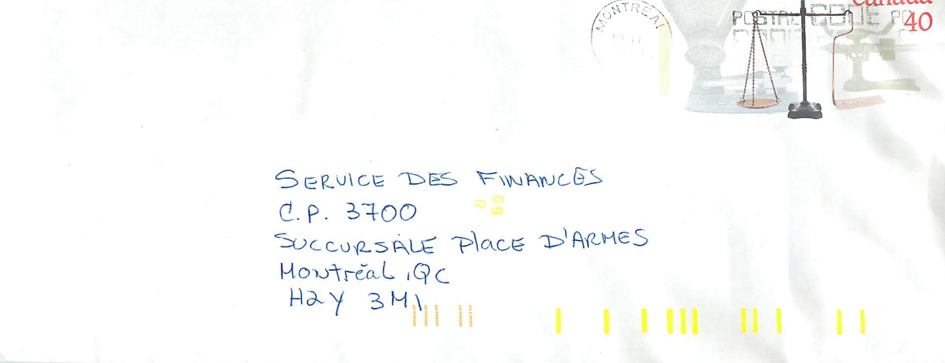 Entier Postal Postal Stationary Canada Balance Justice Montreal