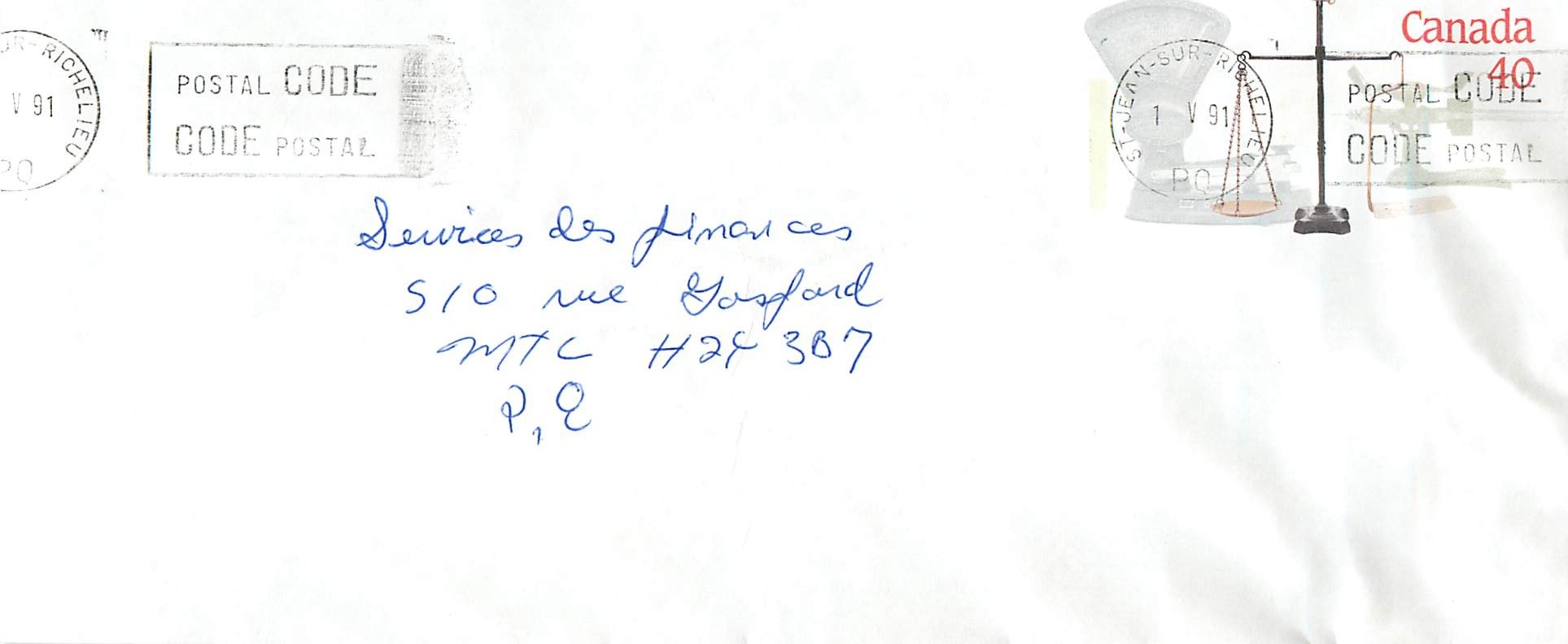 Entier Postal Postal Stationary Canada Balance Justice St Jean sur Richelieu