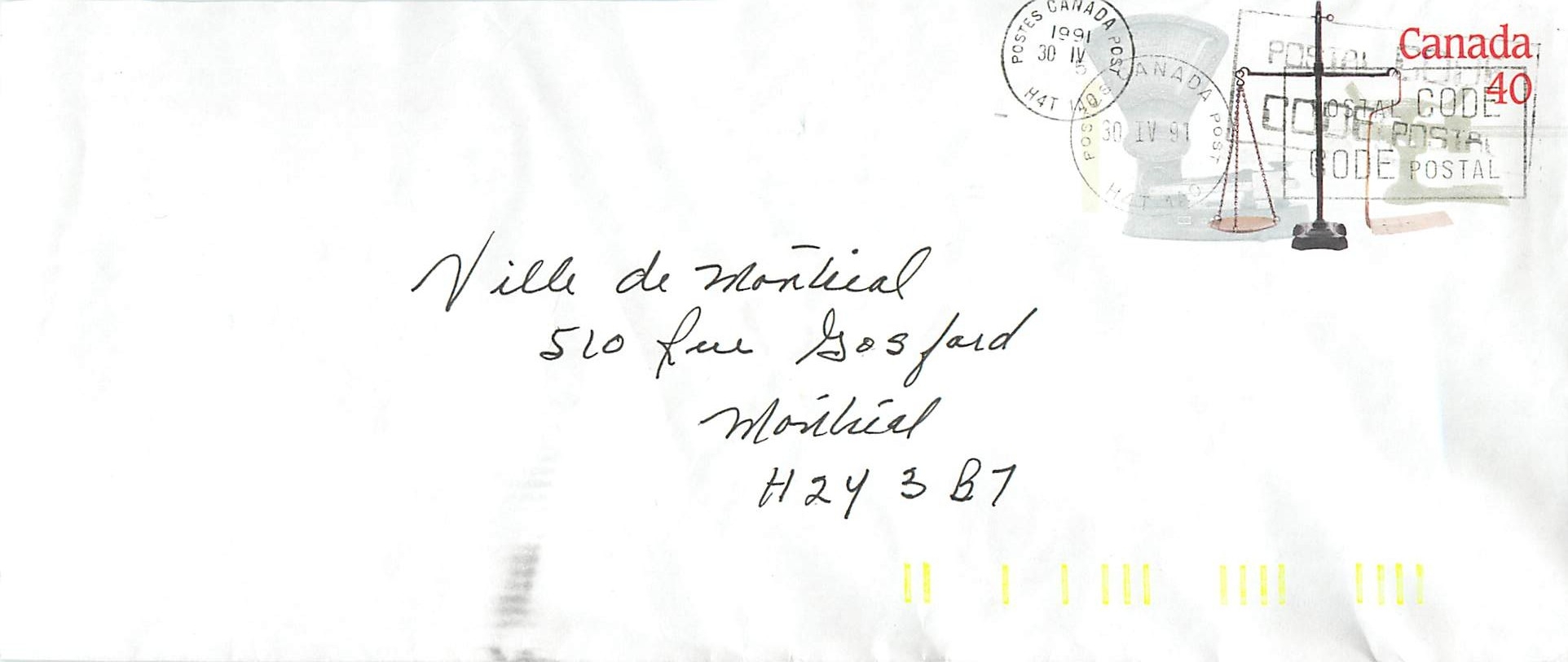 Entier Postal Postal Stationary Canada Balance Justice 
