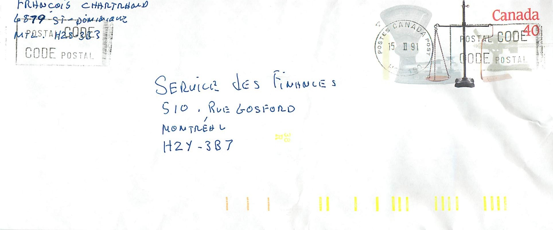 Entier Postal Postal Stationary Canada Balance Justice 