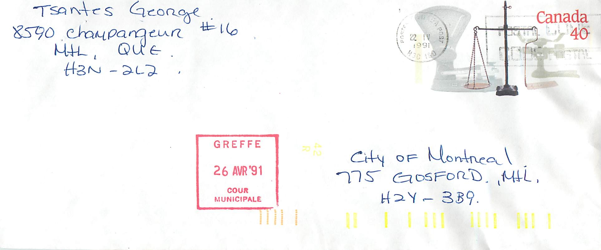Entier Postal Postal Stationary Canada Balance Justice 
