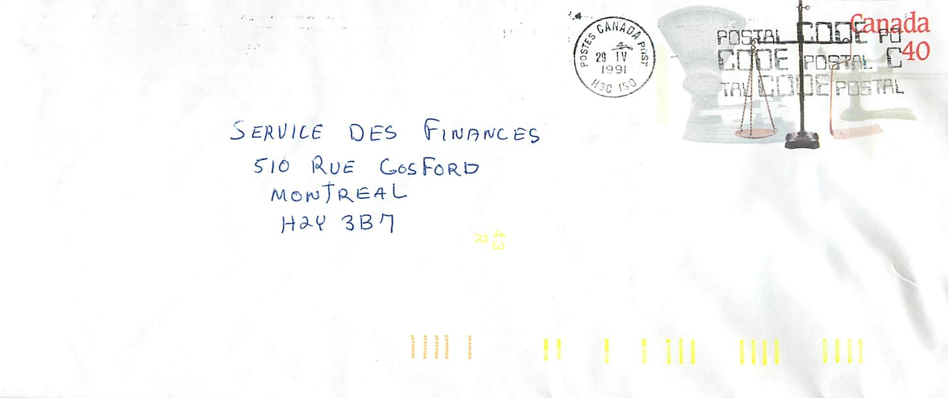 Entier Postal Postal Stationary Canada Balance Justice 