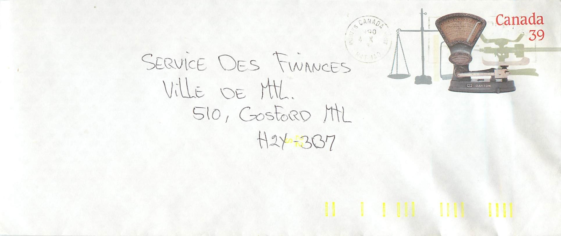 Entier Postal Postal Stationary Canada Balance Dayton