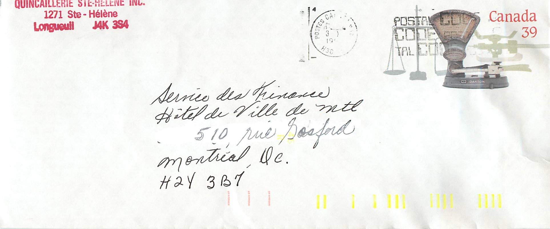 Entier Postal Postal Stationary Canada Balance Dayton