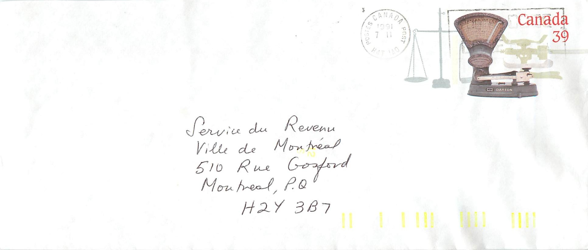 Entier Postal Postal Stationary Canada Balance Dayton
