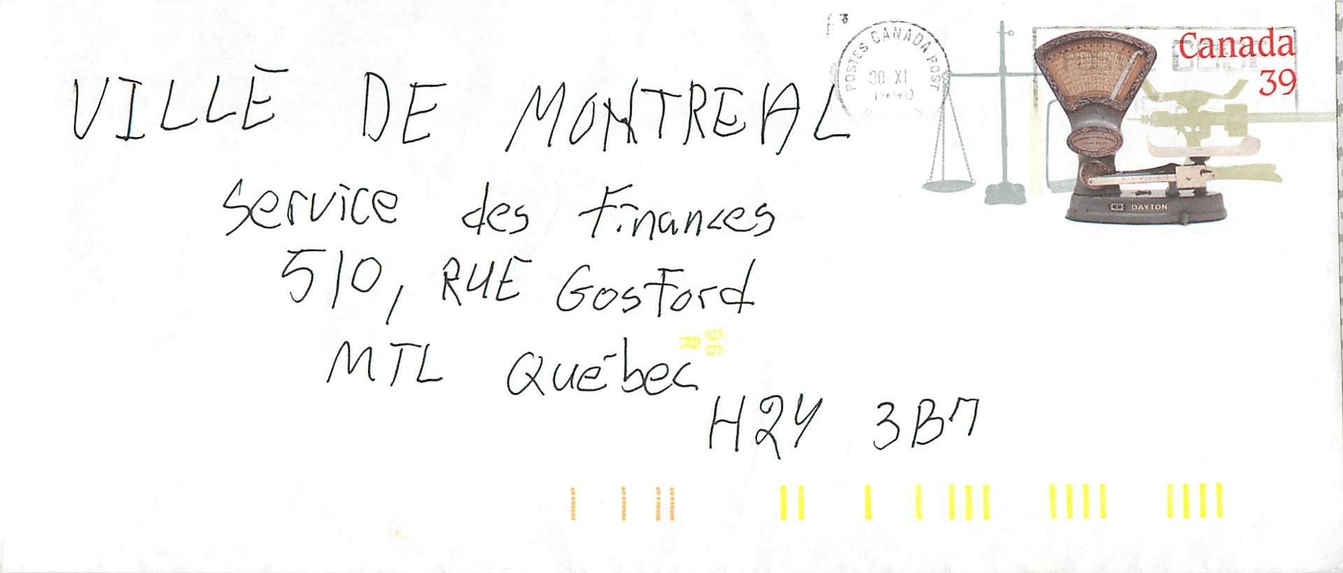Entier Postal Postal Stationary Canada Balance Dayton