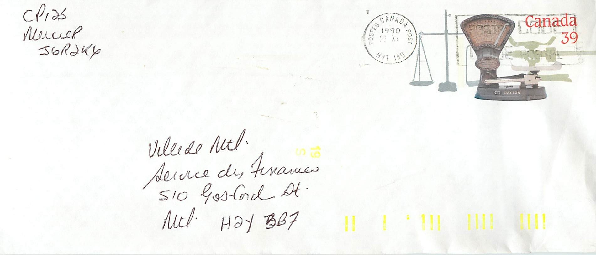Entier Postal Postal Stationary Canada Balance Dayton