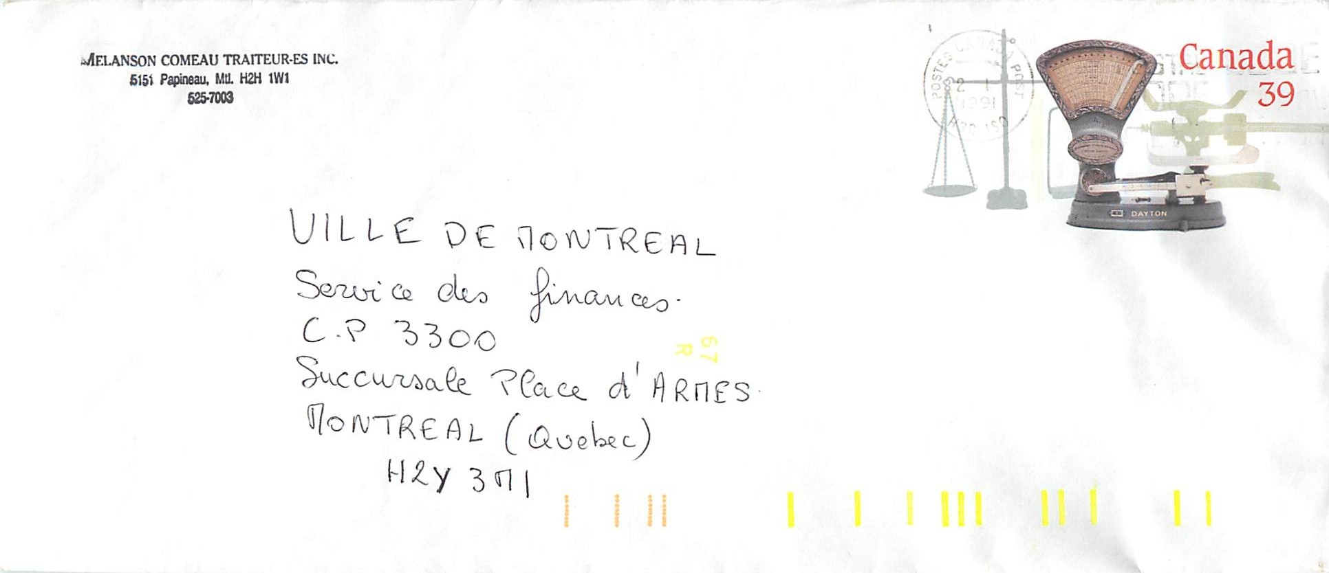 Entier Postal Postal Stationary Canada Balance Dayton
