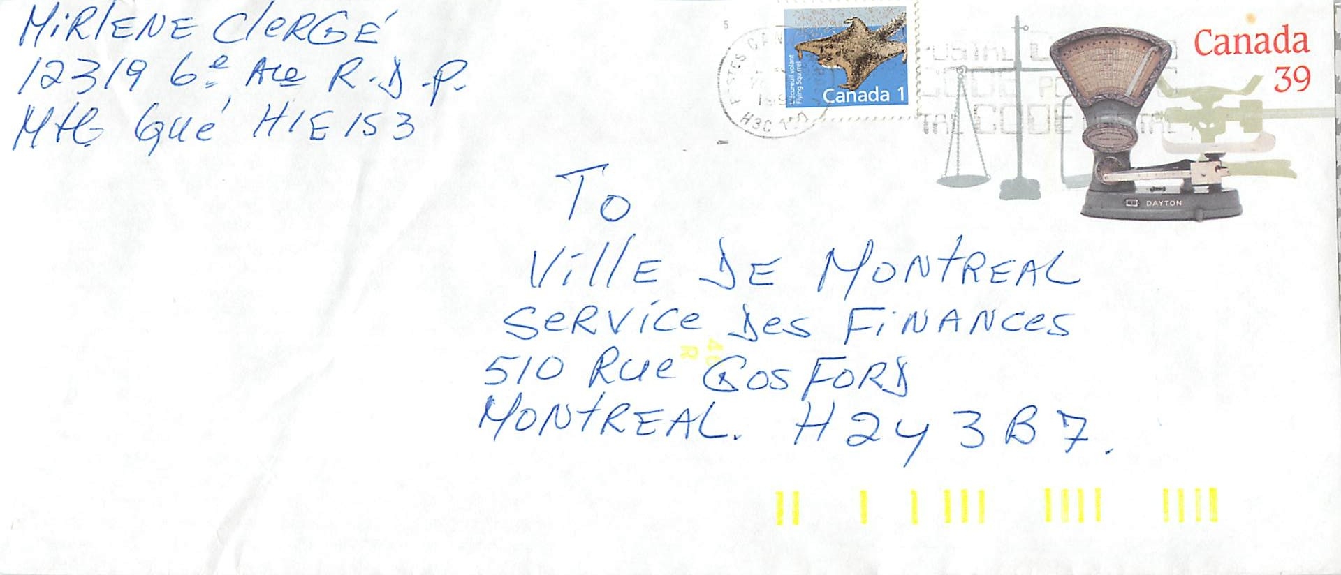 Entier Postal Postal Stationary Canada Balance Dayton