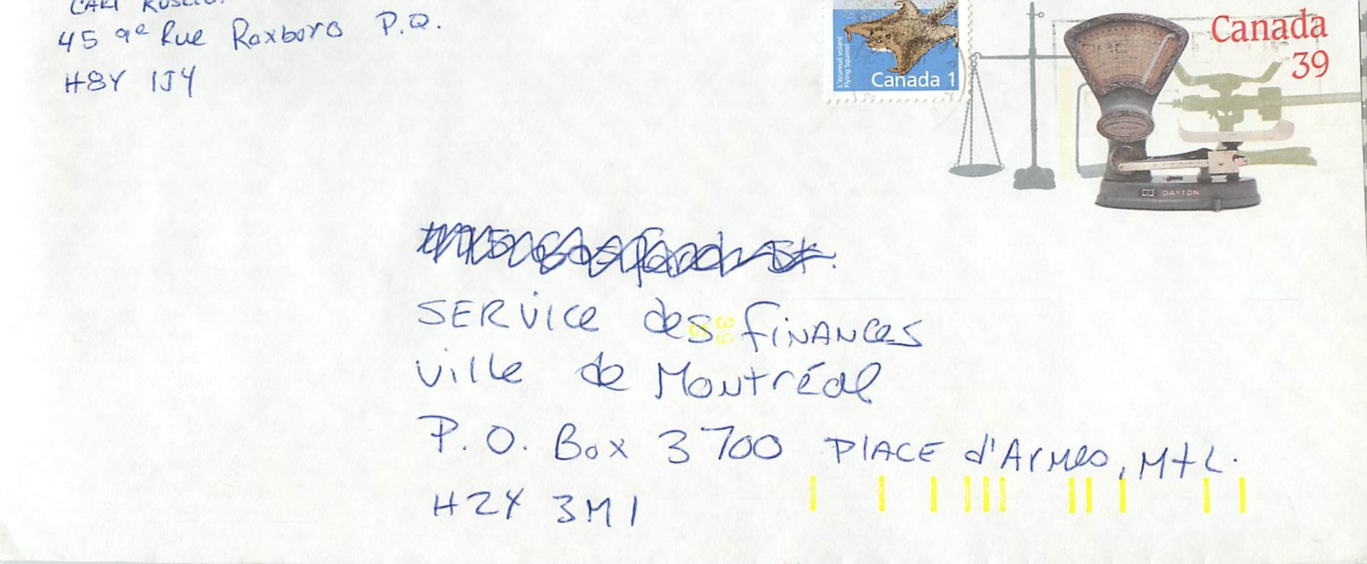Entier Postal Postal Stationary Canada Balance Dayton
