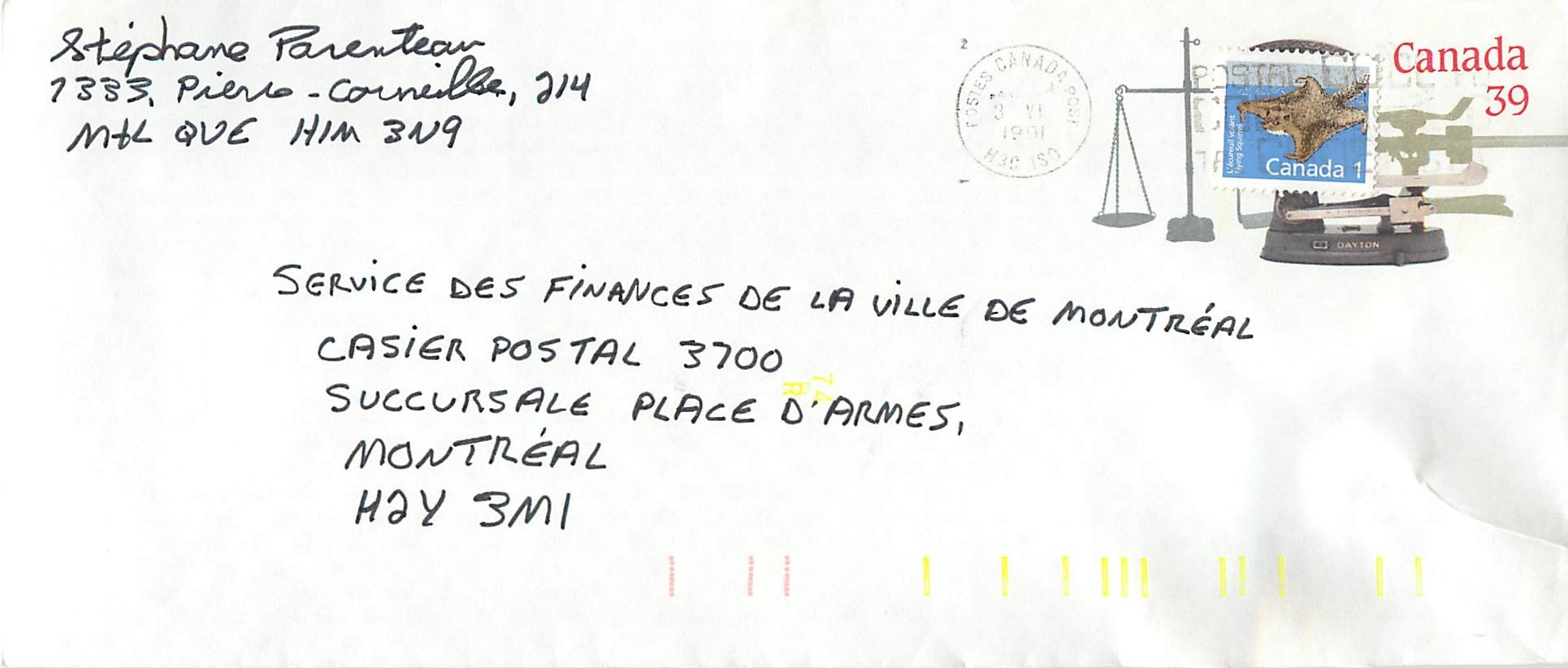 Entier Postal Postal Stationary Canada Balance Dayton