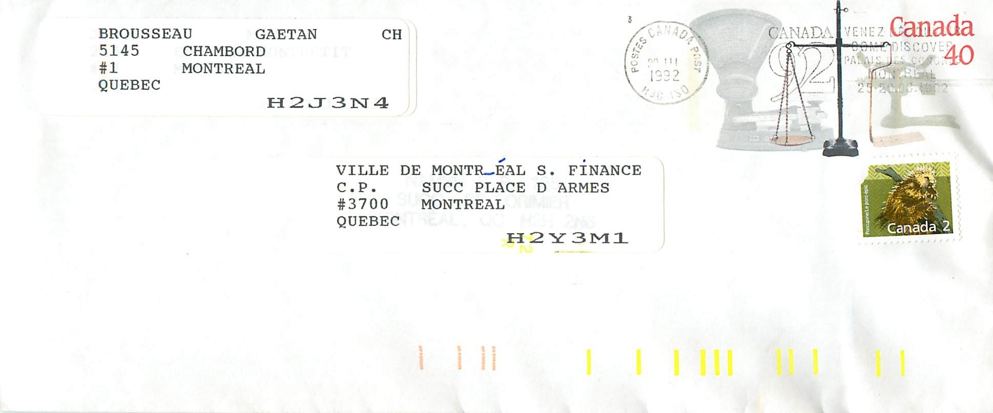 Entier Postal Postal Stationary Canada Balance Dayton