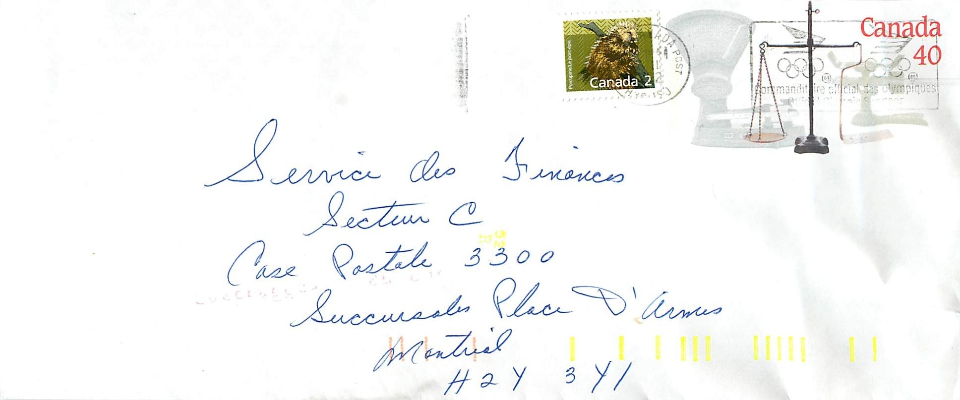 Entier Postal Postal Stationary Canada Balance Dayton Flamme Jeux Olympiques