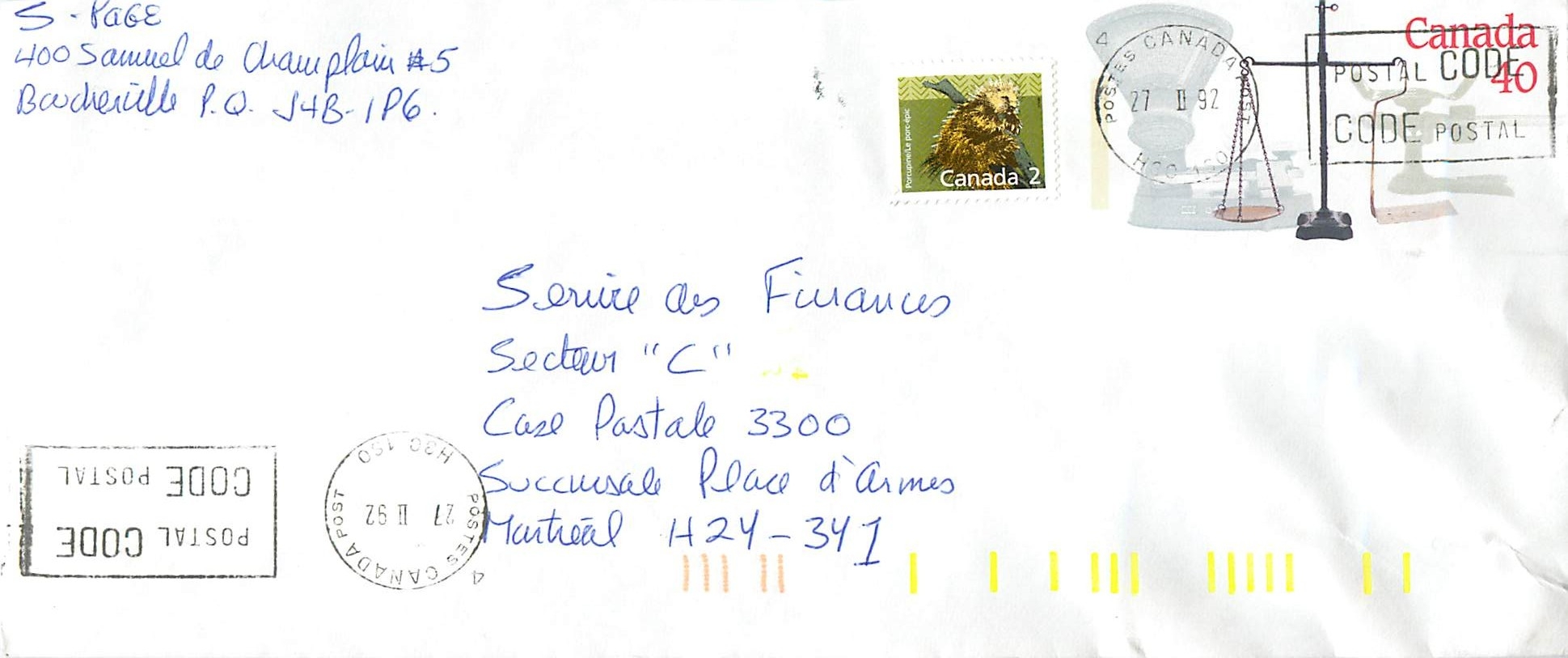 Entier Postal Postal Stationary Canada Balance Dayton