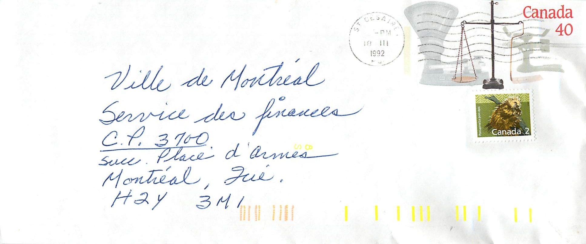 Entier Postal Postal Stationary Canada Balance Dayton St Cesaire
