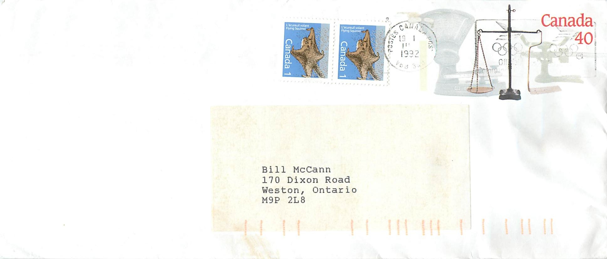 Entier Postal Postal Stationary Canada Balance Dayton  