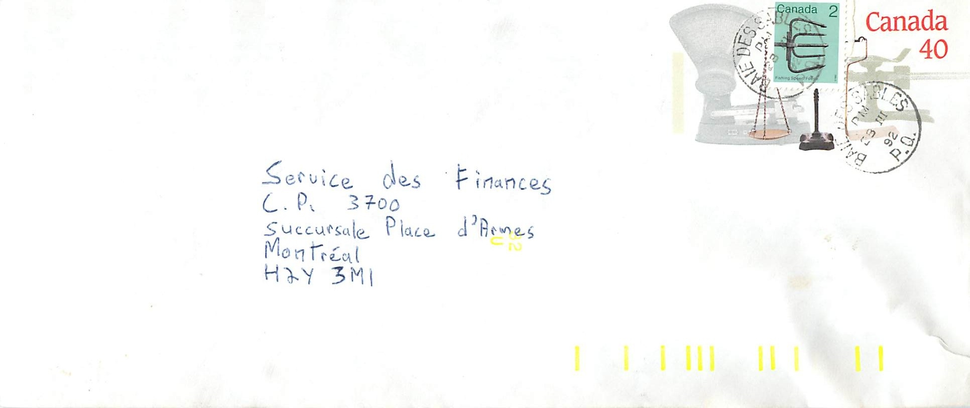 Entier Postal Postal Stationary Canada Balance Dayton  Baie des Sables