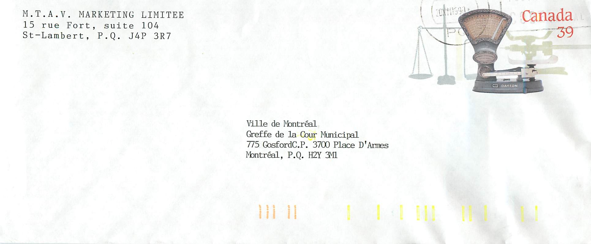 Entier Postal Postal Stationary Canada Balance Dayton