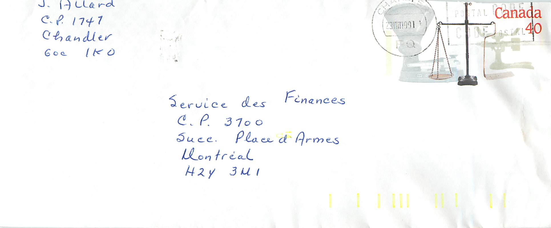 Entier Postal Postal Stationary Canada Balance Dayton Chandler