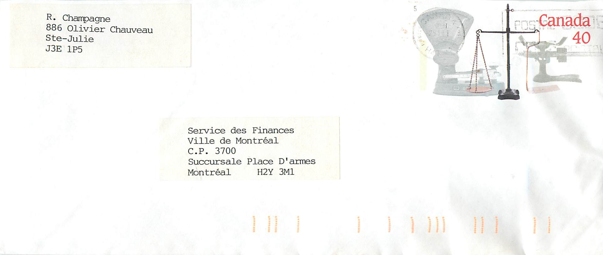 Entier Postal Postal Stationary Canada Balance Dayton