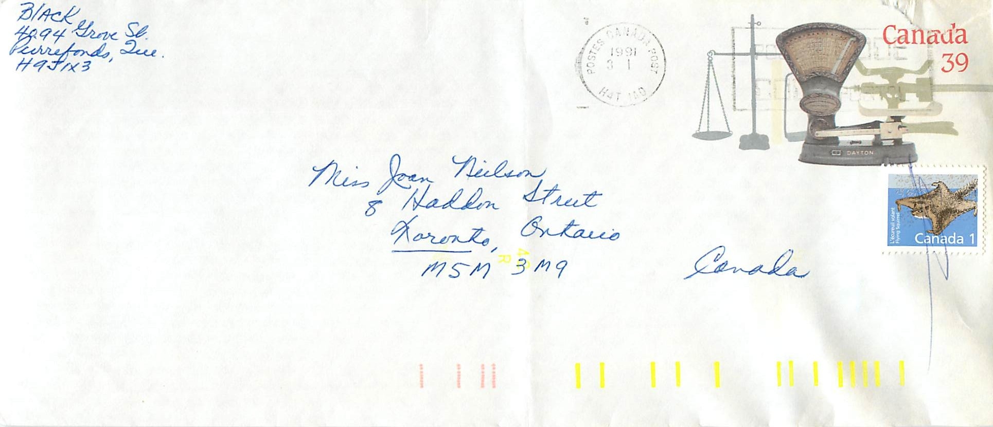 Entier Postal Postal Stationary Canada Balance Dayton  