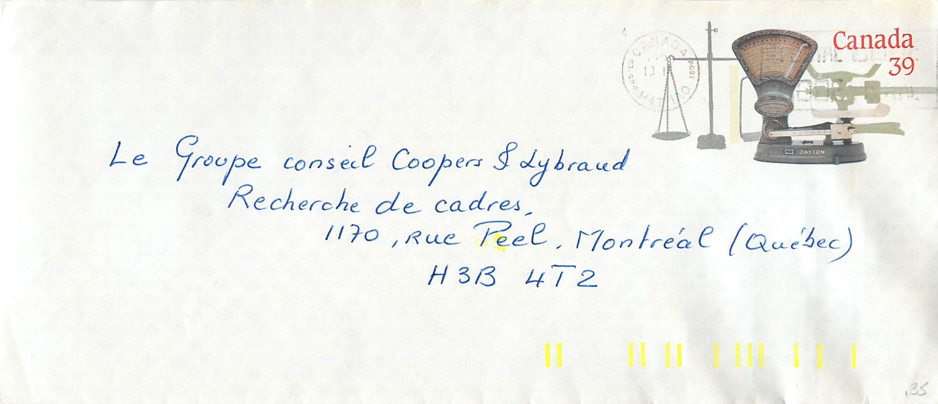 Entier Postal Postal Stationary Canada Balance Dayton  