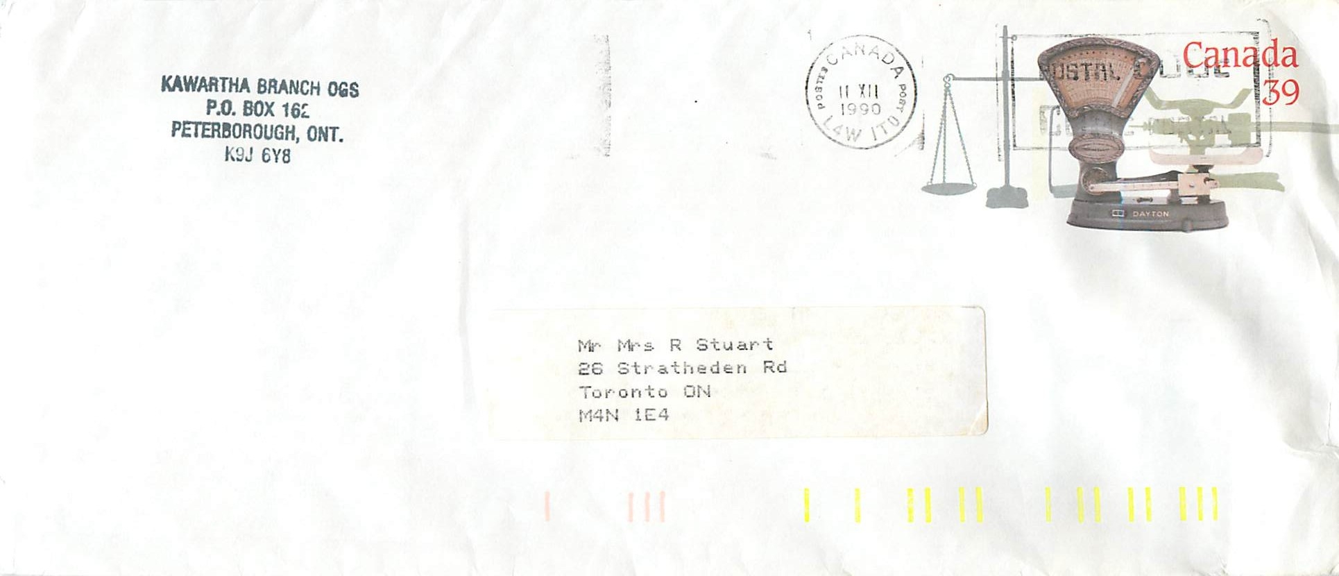Entier Postal Postal Stationary Canada Balance Dayton
