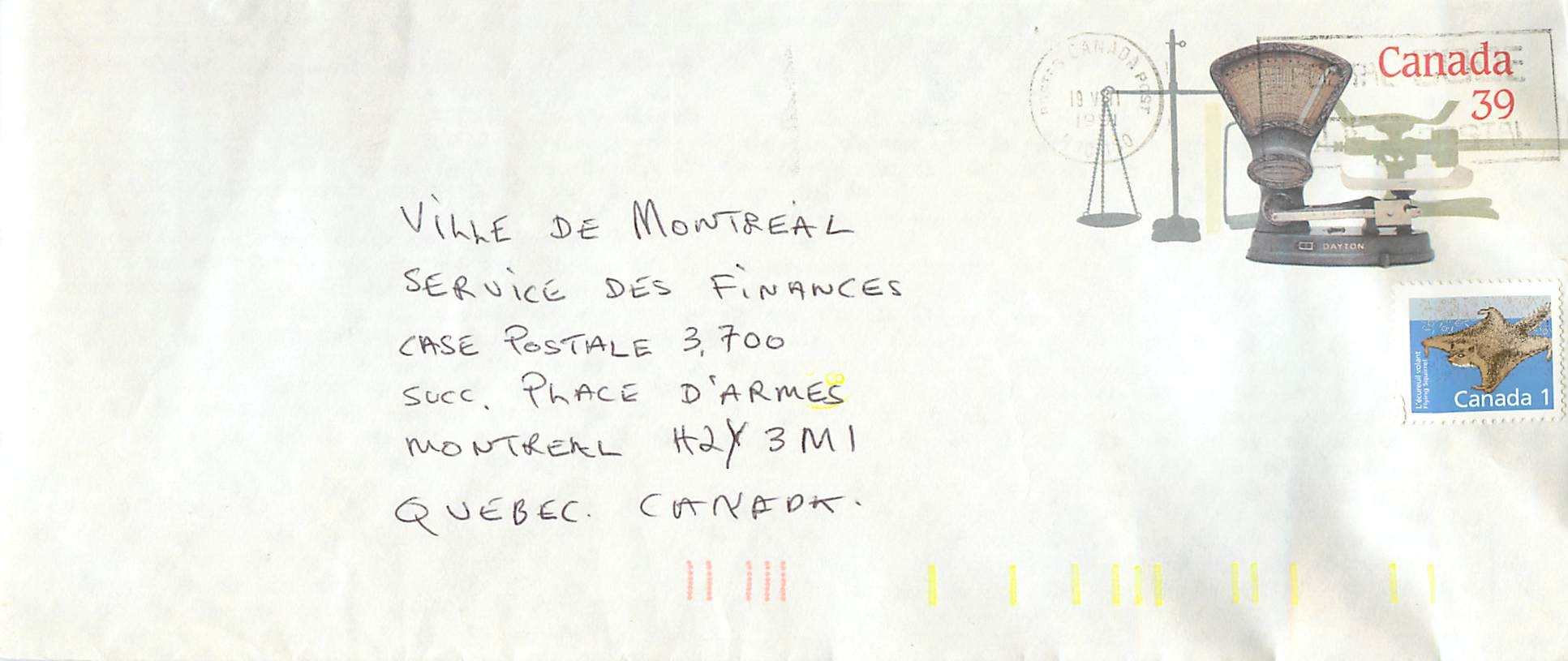 Entier Postal Postal Stationary Canada Balance Dayton