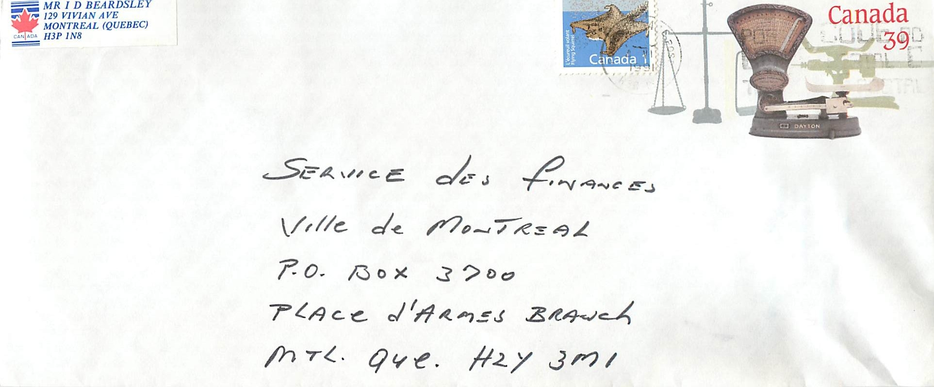 Entier Postal Postal Stationary Canada Balance Dayton