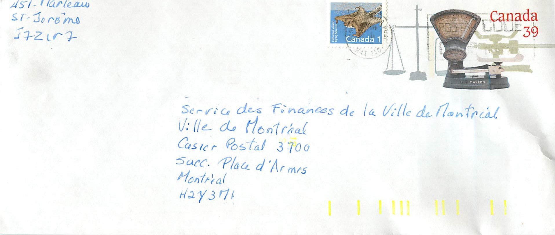 Entier Postal Postal Stationary Canada Balance Dayton