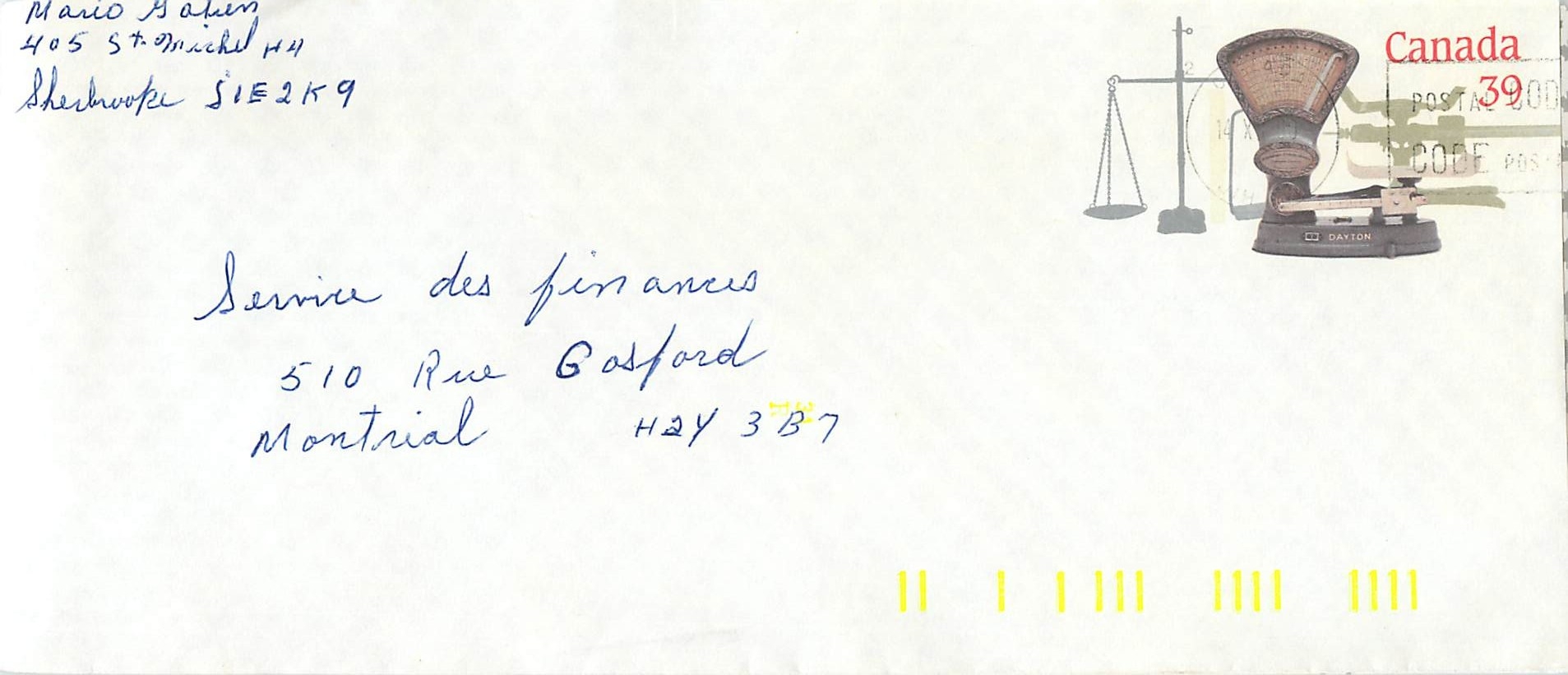 Entier Postal Postal Stationary Canada Balance Dayton  