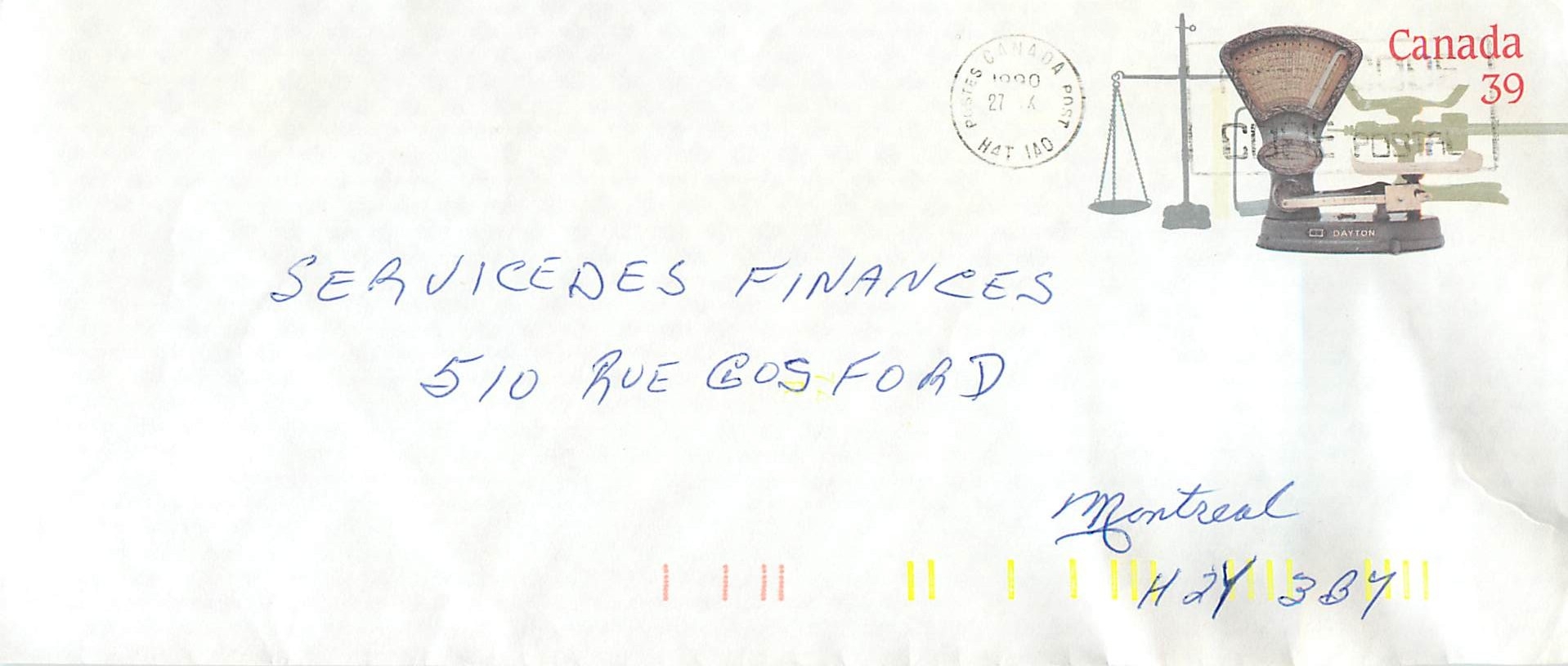 Entier Postal Postal Stationary Canada Balance Dayton  