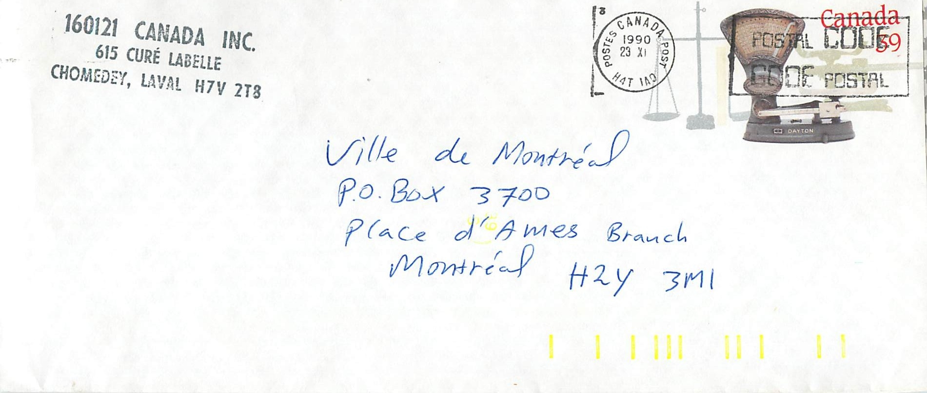 Entier Postal Postal Stationary Canada Balance Dayton  