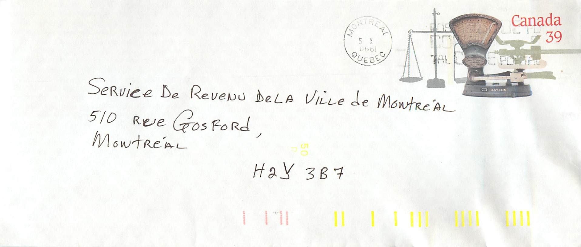 Entier Postal Postal Stationary Canada Balance Dayton Montreal
