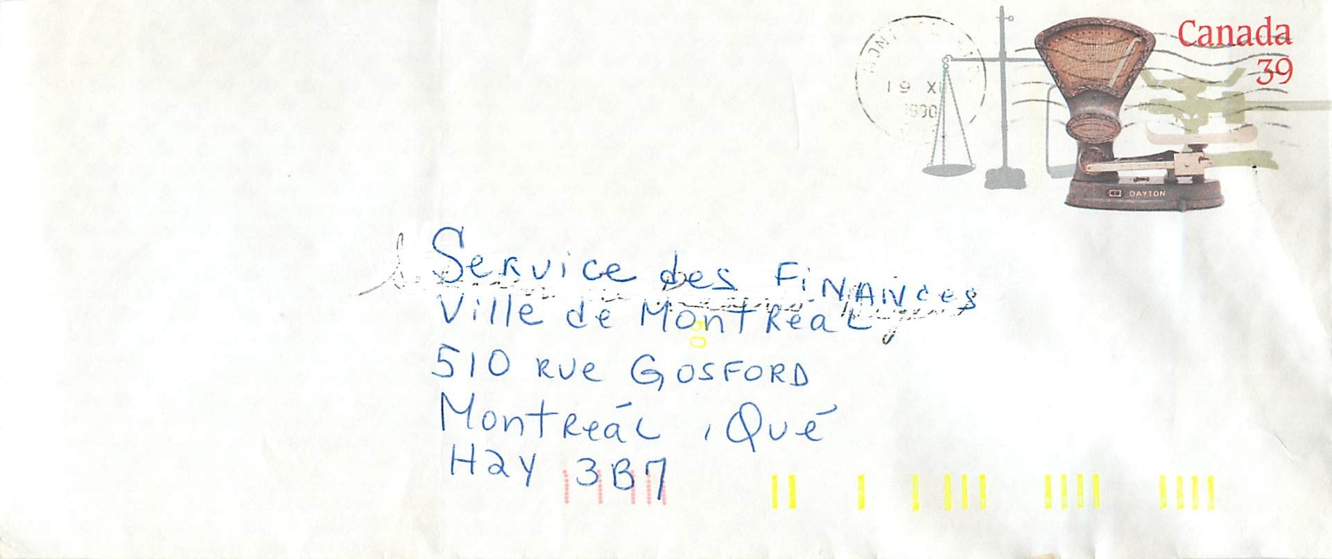 Entier Postal Postal Stationary Canada Balance Dayton