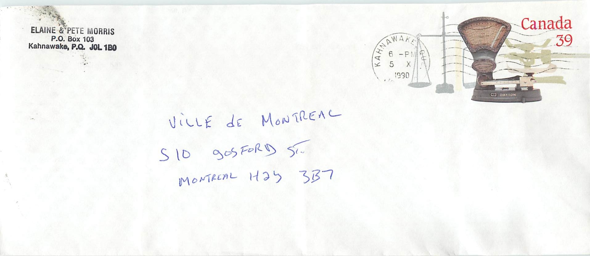 Entier Postal Postal Stationary Canada Balance Dayton Kahnawake