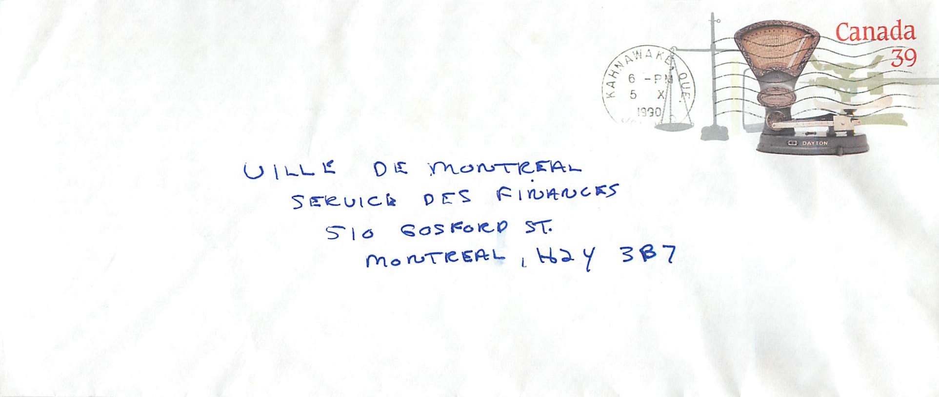 Entier Postal Postal Stationary Canada Balance Dayton Kahnawake