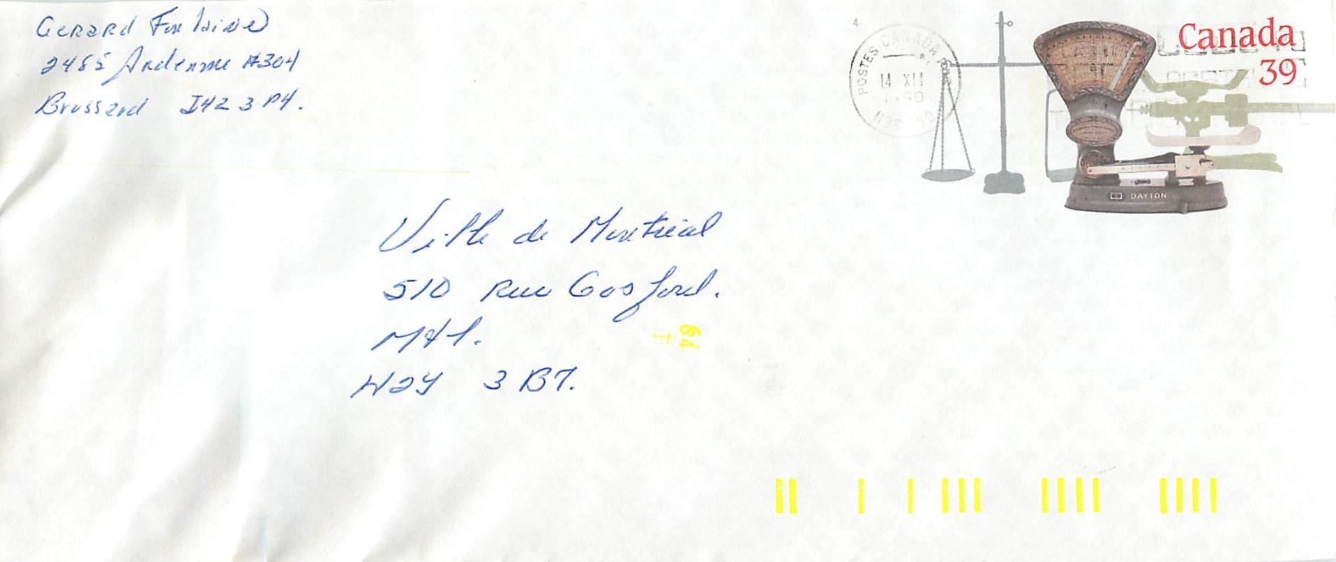 Entier Postal Postal Stationary Canada Balance Dayton  
