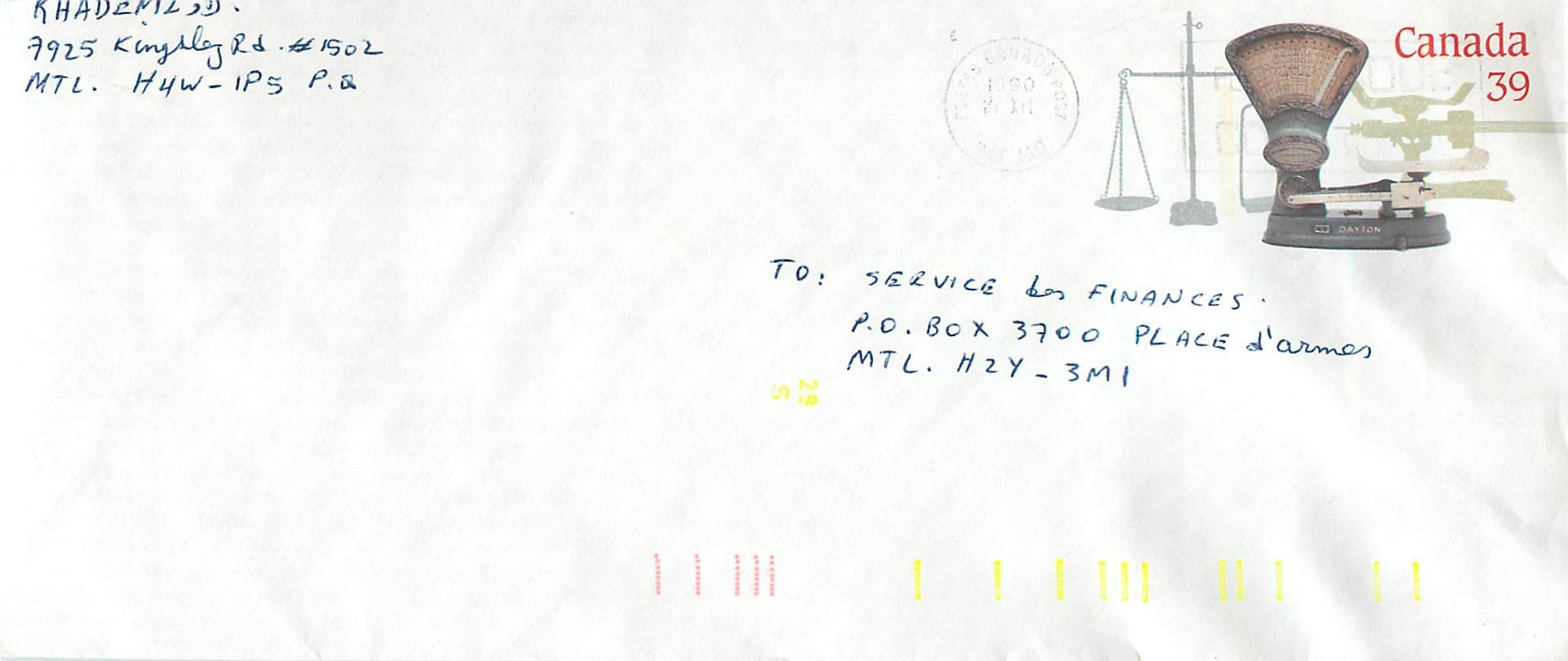 Entier Postal Postal Stationary Canada Balance Dayton