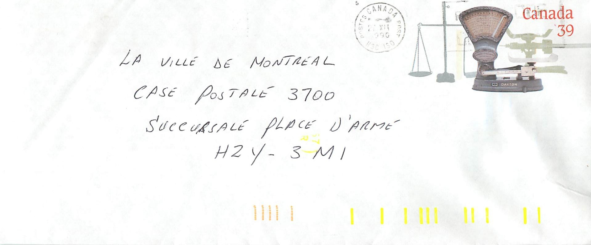 Entier Postal Postal Stationary Canada Balance Dayton