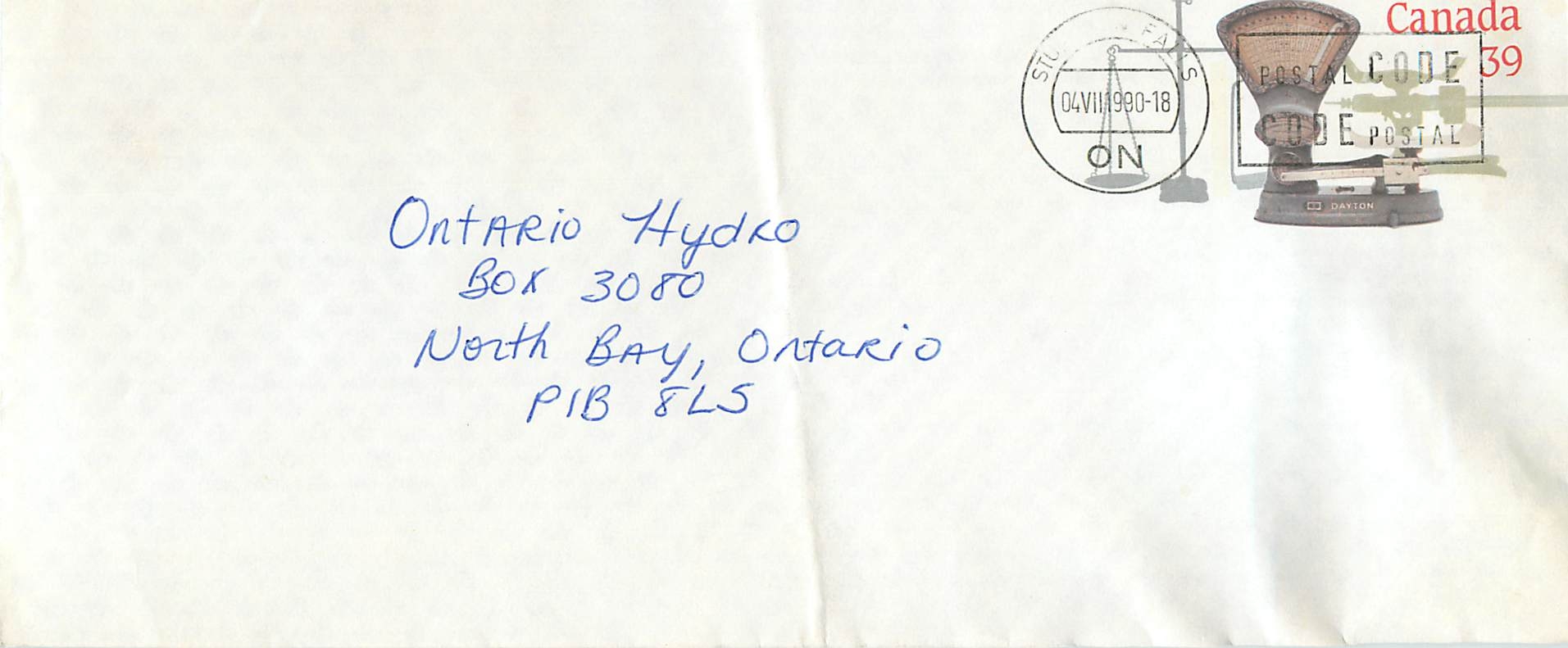 Entier Postal Postal Stationary Canada Balance Dayton  