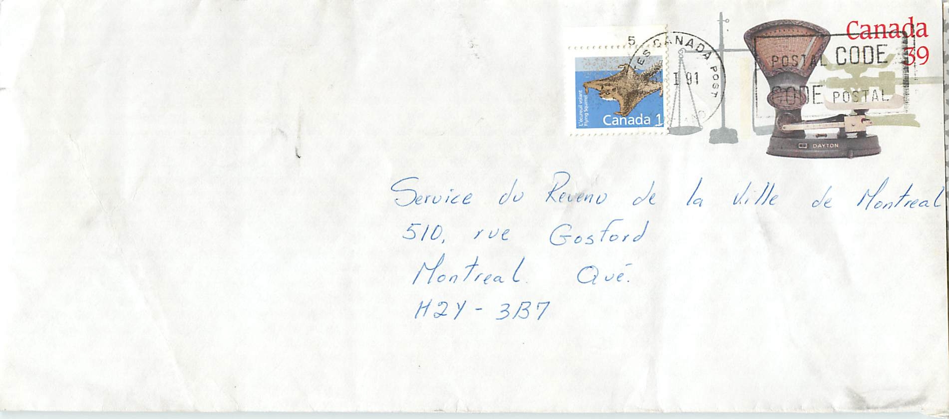 Entier Postal Postal Stationary Canada Balance Dayton  