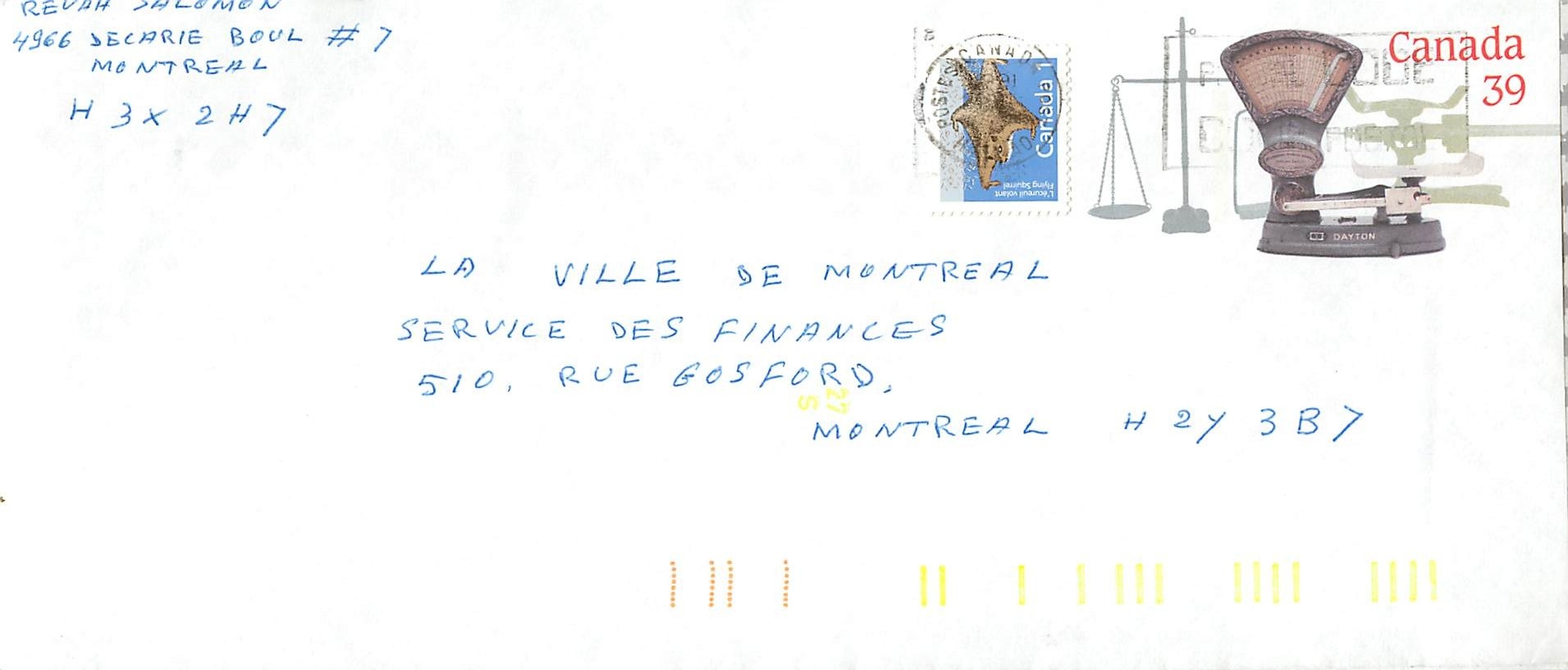 Entier Postal Postal Stationary Canada Balance Dayton  