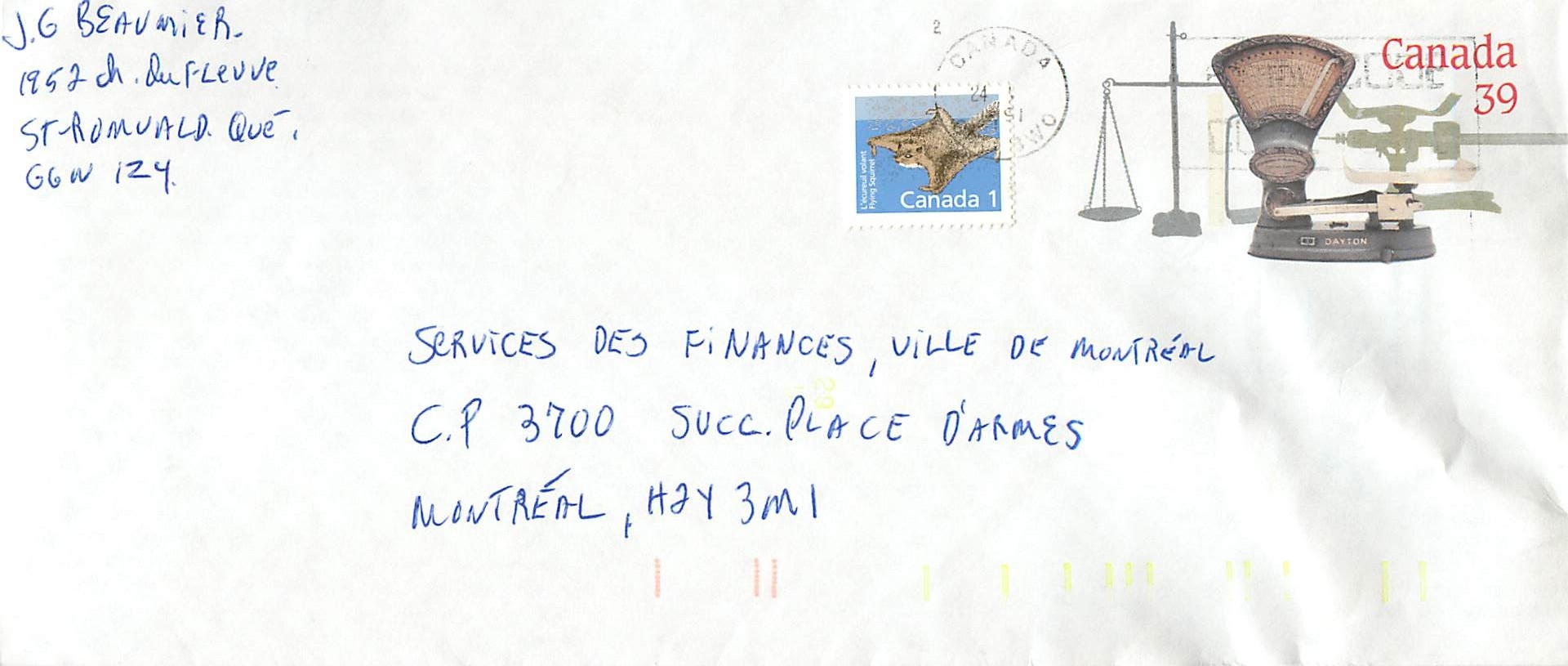Entier Postal Postal Stationary Canada Balance Dayton  