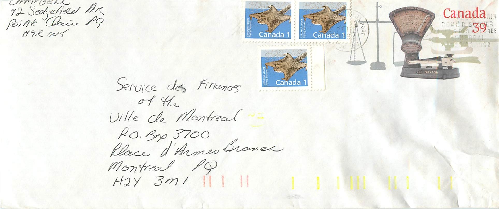 Entier Postal Postal Stationary Canada Balance Dayton  
