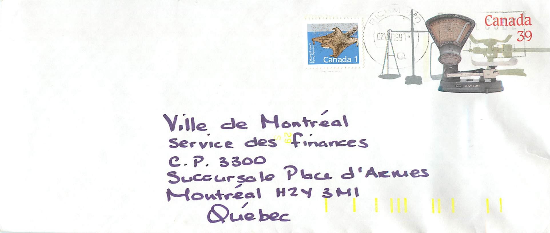 Entier Postal Postal Stationary Canada Balance Dayton  Richmond